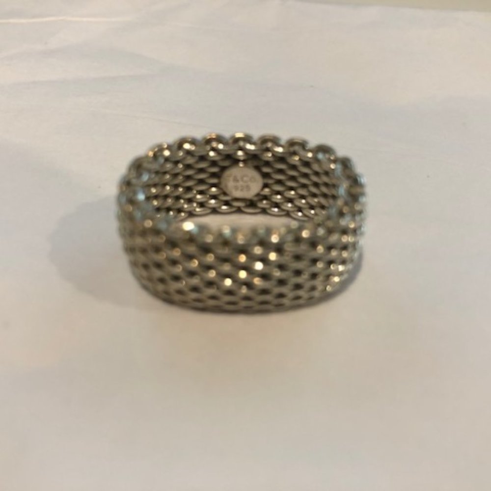 Authentic Tiffany Mesh Ring SZ 6
